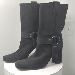 Nine West Heeled Boots Cowgirl Buckle